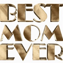 Best Mom Ever Gold Look Elegant Typography Canvas 16  x 16  