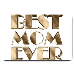 Best Mom Ever Gold Look Elegant Typography Large Doormat 