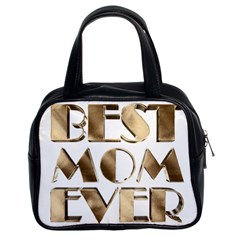 Best Mom Ever Gold Look Elegant Typography Classic Handbags (2 Sides)