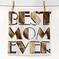 Best Mom Ever Gold Look Elegant Typography Face Towel