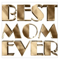 Best Mom Ever Gold Look Elegant Typography Large Satin Scarf (Square)