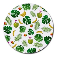 Tropical Pattern Round Mousepads by Valentinaart