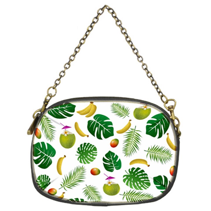 Tropical pattern Chain Purses (Two Sides) 