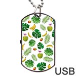 Tropical pattern Dog Tag USB Flash (Two Sides) Back