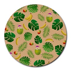 Tropical Pattern Round Mousepads by Valentinaart