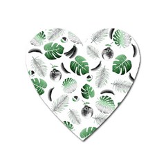 Tropical Pattern Heart Magnet by Valentinaart