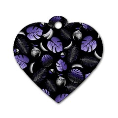 Tropical pattern Dog Tag Heart (Two Sides)