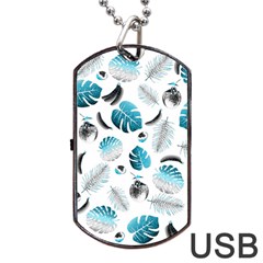 Tropical Pattern Dog Tag Usb Flash (two Sides) by Valentinaart