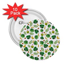 Tropical pattern 2.25  Buttons (10 pack) 