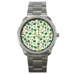 Tropical pattern Sport Metal Watch