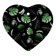 Tropical Pattern Heart Ornament (two Sides) by Valentinaart