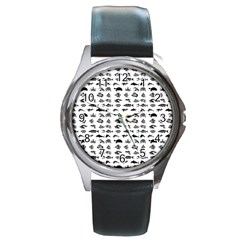 Fish Pattern Round Metal Watch by ValentinaDesign