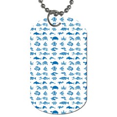 Fish Pattern Dog Tag (two Sides) by ValentinaDesign