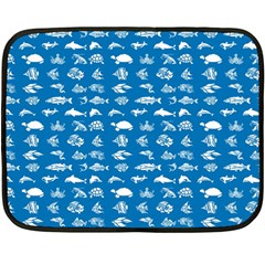 Fish Pattern Fleece Blanket (mini) by ValentinaDesign
