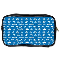 Fish Pattern Toiletries Bags 2-side by ValentinaDesign
