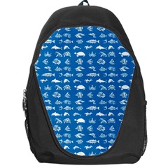 Fish Pattern Backpack Bag by ValentinaDesign