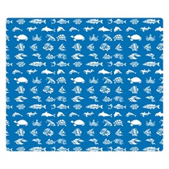 Fish Pattern Double Sided Flano Blanket (small)  by ValentinaDesign