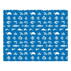 Fish Pattern Double Sided Flano Blanket (large)  by ValentinaDesign