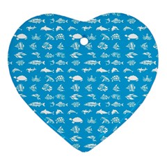 Fish Pattern Ornament (heart) by ValentinaDesign