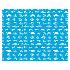 Fish Pattern Double Sided Flano Blanket (medium)  by ValentinaDesign