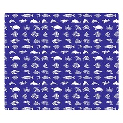 Fish Pattern Double Sided Flano Blanket (small)  by ValentinaDesign