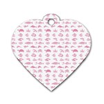 Fish pattern Dog Tag Heart (Two Sides) Front