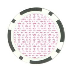 Fish Pattern Poker Chip Card Guard by ValentinaDesign