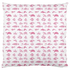 Fish Pattern Large Cushion Case (two Sides) by ValentinaDesign