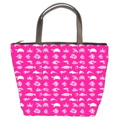 Fish Pattern Bucket Bags by ValentinaDesign