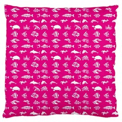 Fish Pattern Large Cushion Case (two Sides) by ValentinaDesign