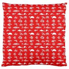 Fish Pattern Standard Flano Cushion Case (two Sides)