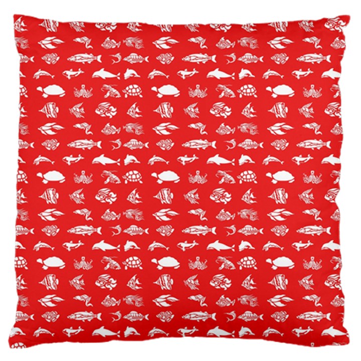 Fish pattern Large Flano Cushion Case (Two Sides)