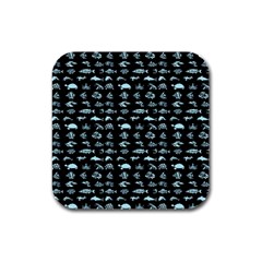 Fish pattern Rubber Square Coaster (4 pack) 