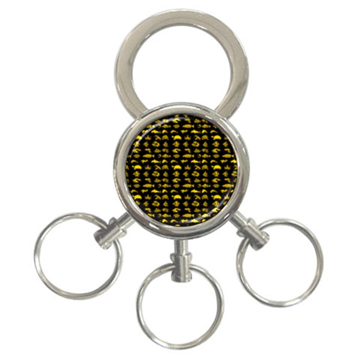 Fish pattern 3-Ring Key Chains