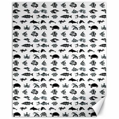 Fish Pattern Canvas 16  X 20   by ValentinaDesign