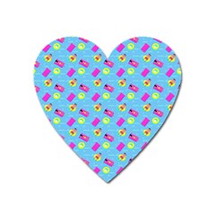 Summer Pattern Heart Magnet by ValentinaDesign