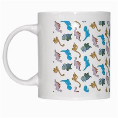 Dinosaurs Pattern White Mugs by ValentinaDesign