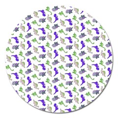 Dinosaurs Pattern Magnet 5  (round) by ValentinaDesign