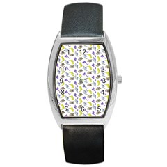 Dinosaurs Pattern Barrel Style Metal Watch