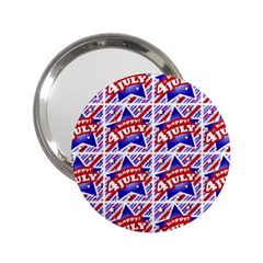 Happy 4th Of July Theme Pattern 2 25  Handbag Mirrors by dflcprints