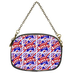 Happy 4th Of July Theme Pattern Chain Purses (one Side) 