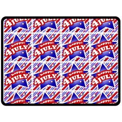Happy 4th Of July Theme Pattern Fleece Blanket (large)  by dflcprints
