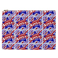 Happy 4th Of July Theme Pattern Cosmetic Bag (xxl)  by dflcprints