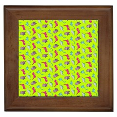 Dinosaurs Pattern Framed Tiles