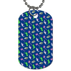 Dinosaurs Pattern Dog Tag (two Sides) by ValentinaDesign