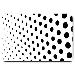 Polka Dot Black Circle Large Doormat 