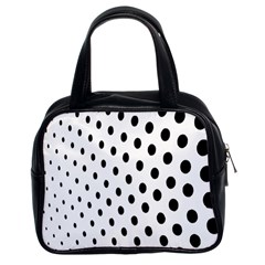 Polka Dot Black Circle Classic Handbags (2 Sides) by Mariart