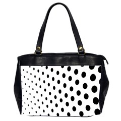 Polka Dot Black Circle Office Handbags (2 Sides)  by Mariart