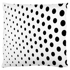 Polka Dot Black Circle Large Cushion Case (two Sides) by Mariart