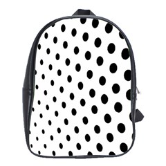 Polka Dot Black Circle School Bags (xl)  by Mariart